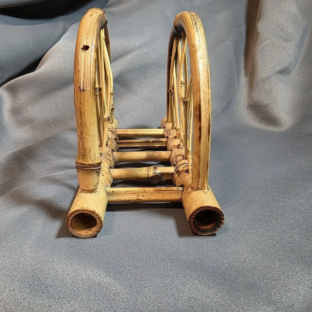 Vintage Bamboo Rattan Letter Mail Napkin Holder Boho Decor